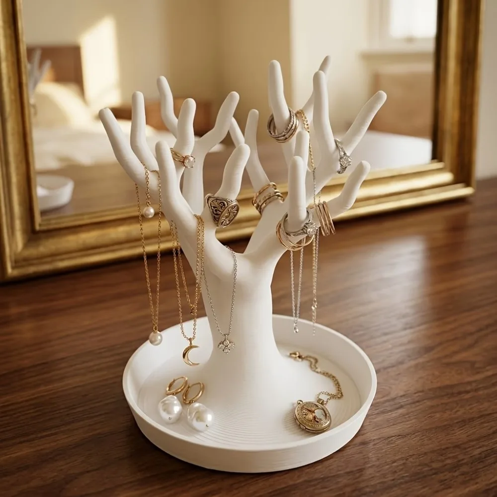 3D Printed Miscellaneous Item Storage Tray Simulated Decorative Figurine Tree-shaped Organizer Realistic Multifunctional