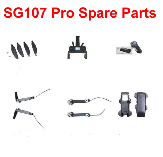SG107 PRO RC Drone Quadcopter Spare Parts Propellers Blade Motor Remote Control USB Line Shell Arm for SG107PRO