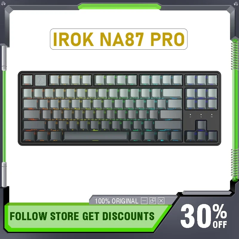 IROK NA87PRO Magnetic Switch Wired Mechanical Keyboard 8KHz Keyboard RT0.04mm Quick Trigger Valorant Gaming Accessories Gifts