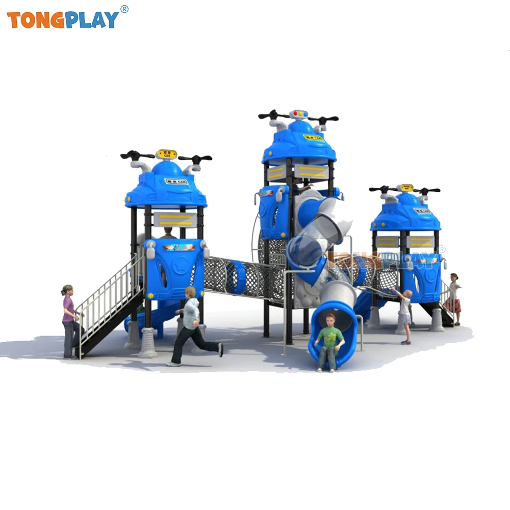 Children Outdoor Large Playground Multi-color Playhouse outdoor Playground With Plastic Slides