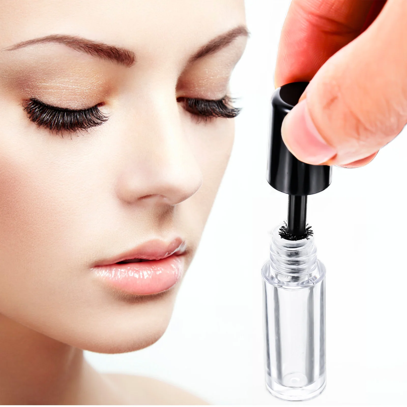 20 pçs tubos de rímel vazios mini garrafas de cílios para viagens recipientes de plástico reutilizáveis recarregáveis dispensadores diy feminino