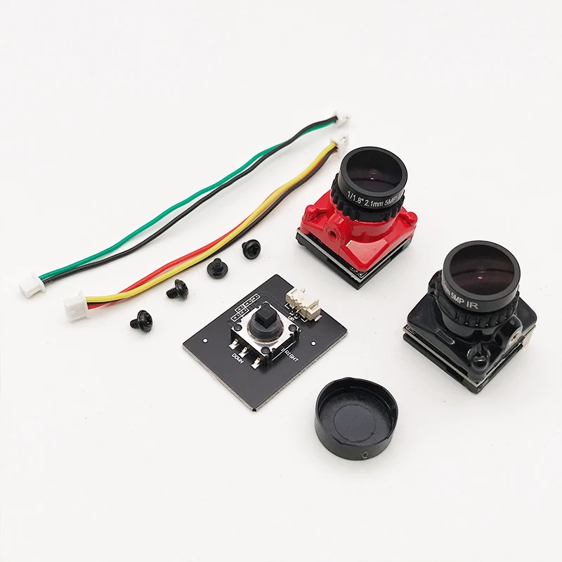 NEW Cmos 1/1.8 1800TVL Mini FPV Camera 2.1mm Lens Power 5V-40V PAL/NTSC With OSD Internal Adjustable For RC FPV Racing Drone