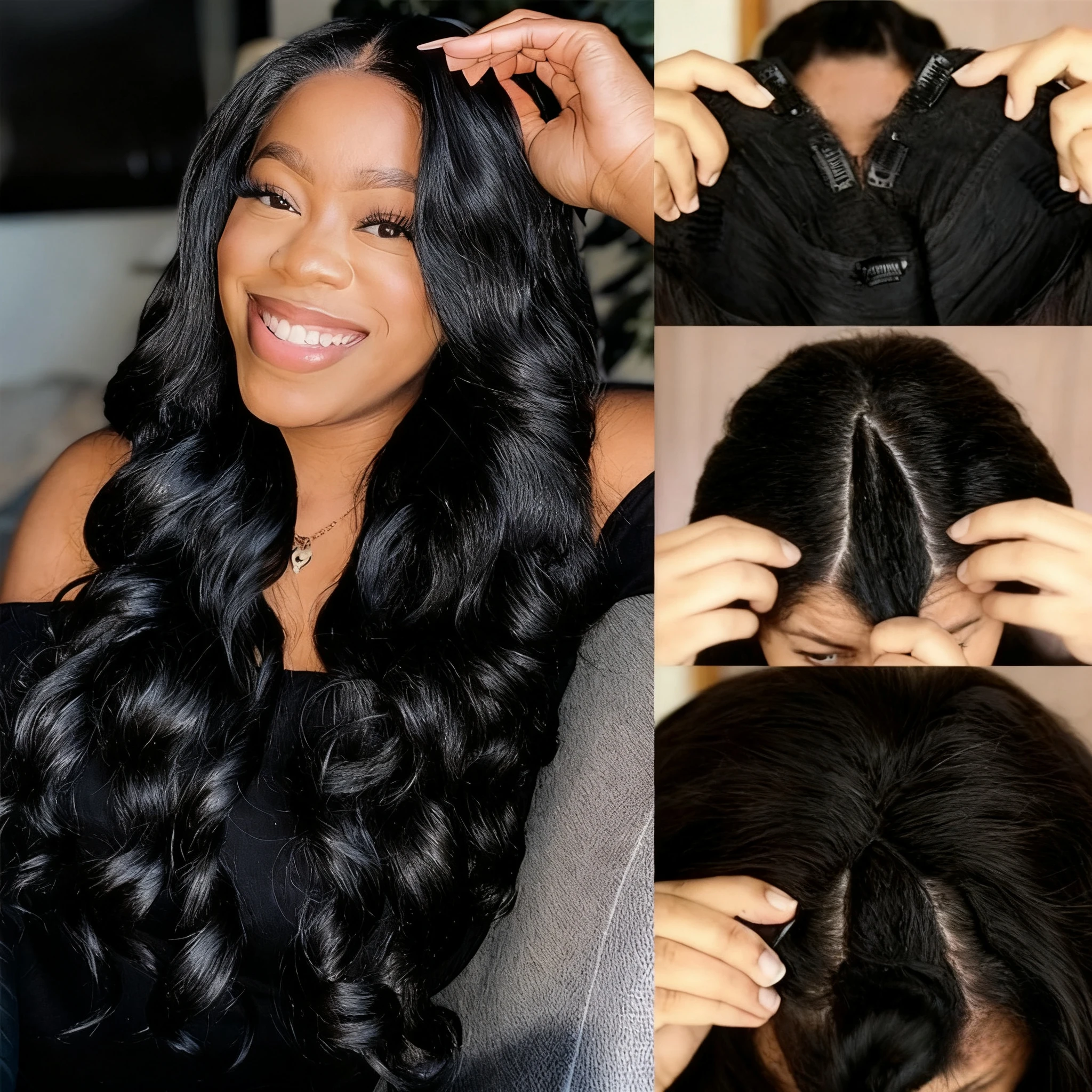 لافيون شعر مستعار 250 الكثافة الخامس جزء شعر مستعار شعر الإنسان الجسم موجة ترقية الخامس جزء شعر مستعار لا ترك الخامس جزء شعر مستعار شعر الإنسان شعر ريمي يوميا