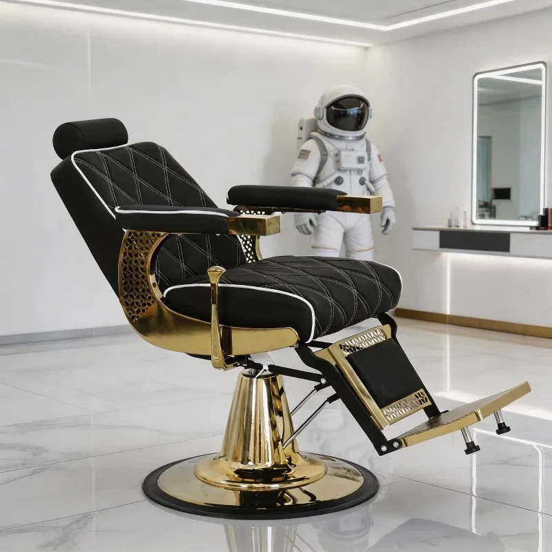 Professional Rotating Barber Chair Heavy Duty Modern Salon Chair Backrest Padded Poltrona Barbiere Beauty Salon Furniture