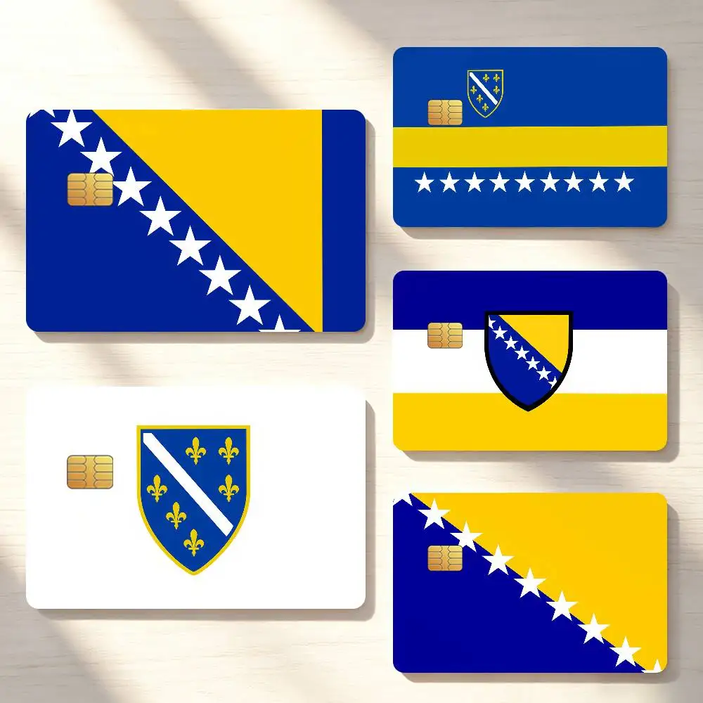 Bosnia and Herzegovina Credit Card Sticker Waterproof Anti-Scratch 4PCS Bank Debit Traffic Cover Decoration