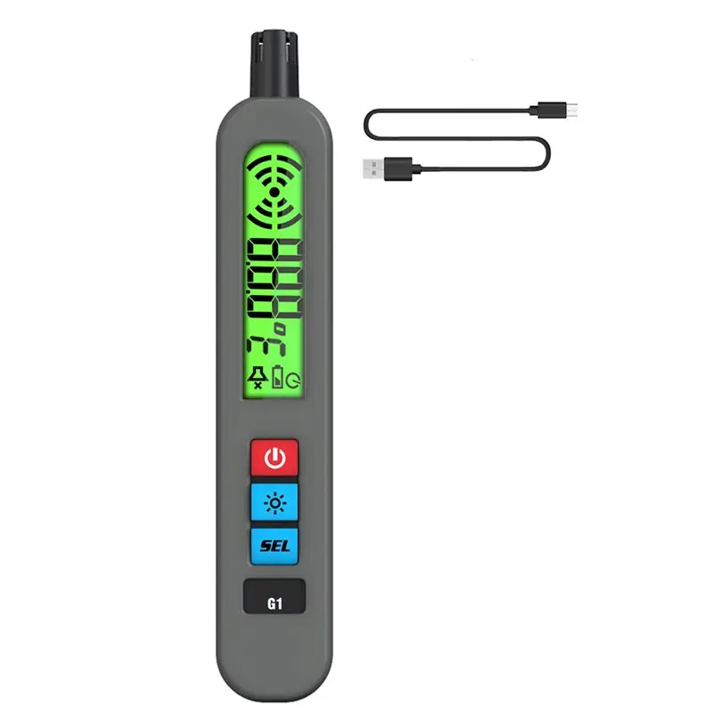 

New Tech Portable Rechargeable Carbon Dioxide And Combustible Gas Detector Temperature Gauge Natural Gas And Coal Gas Leak Alarm