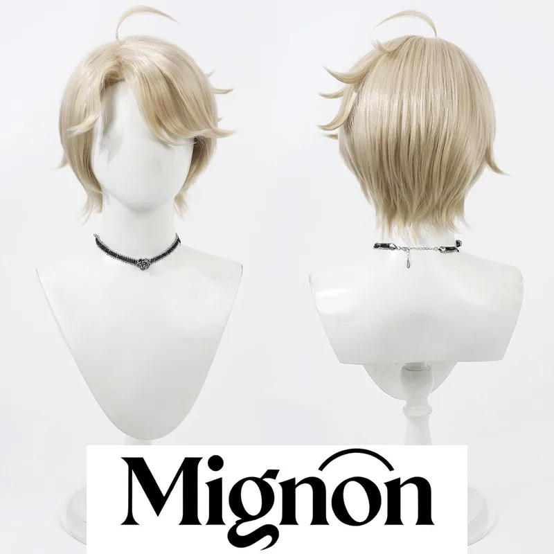 

Identity V Patient Angel Guide Эмиль косплей парик светло-желтые рваные корни подарок на Хэллоуин