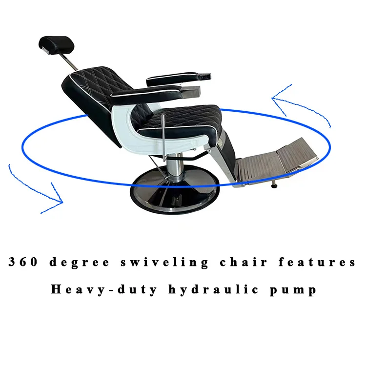 wholesale high class foot pump recline Hairdressing message salon chair leather men barber chair