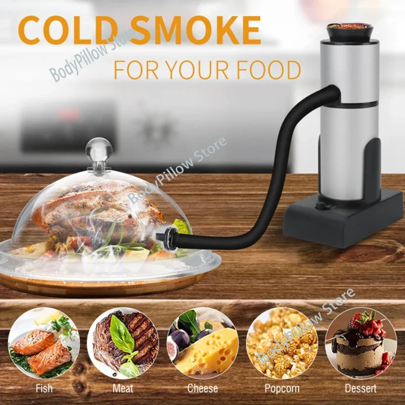 New Handheld Cold Smoker gun Molecular Cooking whisky Steak Smoked Gun Sawdust Small Kitchen Appliance Set