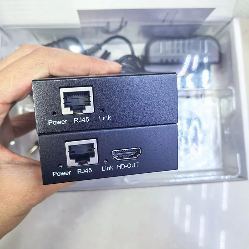 60 متر KVM موسع عبر Cat5/6 كابل إيثرنت 1080P HDMI متوافق USB KVM RJ45 LAN دعم لوحة المفاتيح الماوس للكمبيوتر NVR مراقب