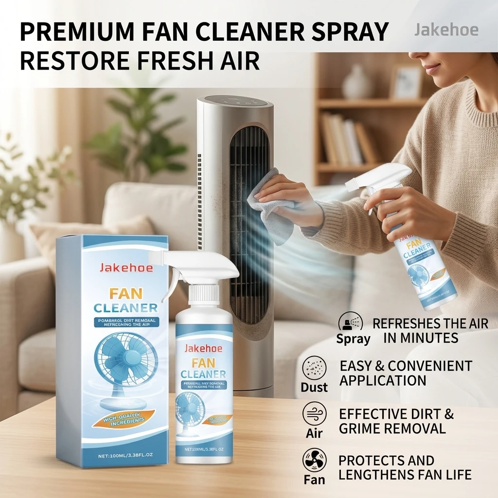 Fan Cleaning Spray Remove Dust & Stains Refresh Indoor Air No-Disassembly Household Electric Fan & Air Conditioner Cleaning Mist