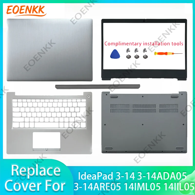 Para Lenovo IdeaPad 3-14 Laptop 3-14ADA05 3-14ARE05 14IML05 juego completo de carcasa con cubierta inferior reposamanos cubierta trasera Kit de reparación Beze