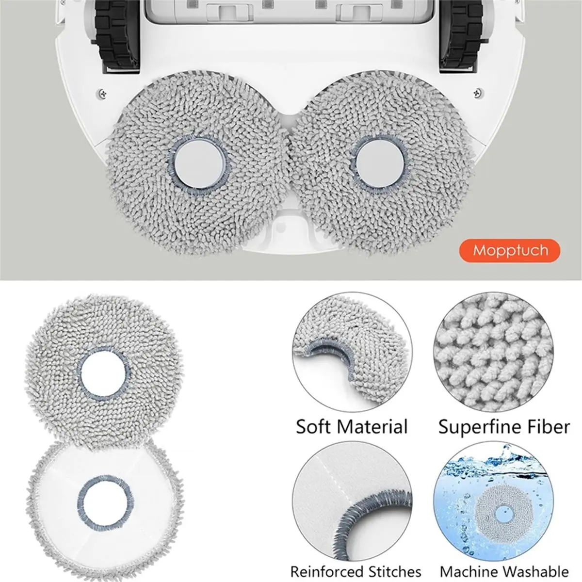 

(MEOF) For Xiaomi Robot Vacuum S20+ / S10 Plus / B108GL / B105 / B108CN B113CN Parts, Main Side Brush Filter Mop Replacement