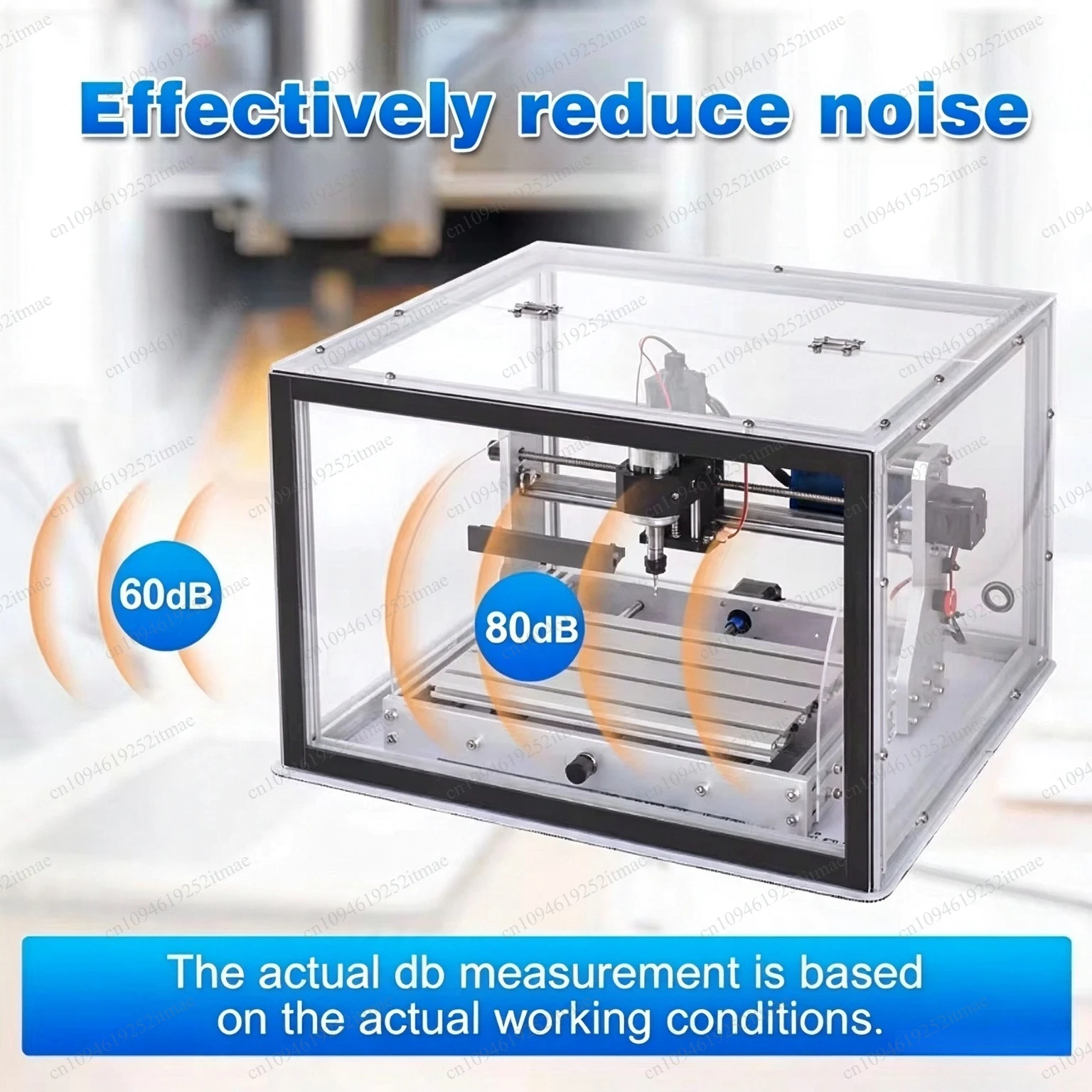 Acrylic CNC Enclosure 510×455×335mm, Compatible with CNC 3018, 3018 MX3, 1810 Pro Engraving Machine