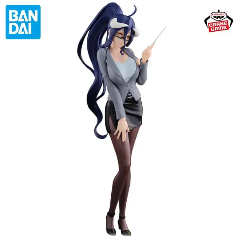 Auf Lager BANDAI Banpresto Original Overlord Albedo Lehrer Stil Ver 20cm Anime Figuren Action Figur Modell Sammeln Spielzeug Geschenk