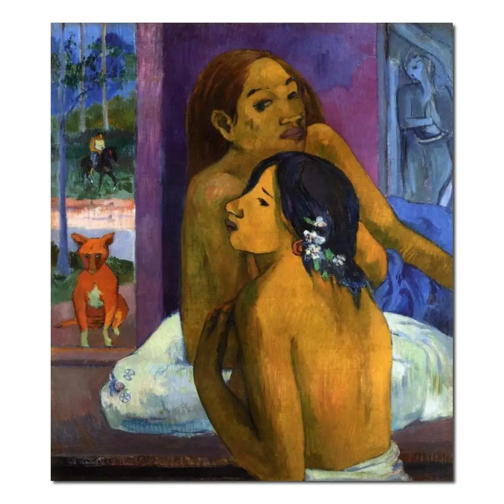 

Portrait Women Art Flowered Hair Paul Gauguin Painting Canvas High quality hand painted Modern Artwork Reproduction Room Decor