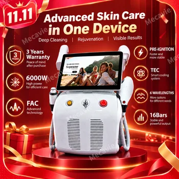 4In1 6Waves Soprano TEC FAC PRE-IGNITION Titanium IPL Ice Laser Hair Removal Picosecond…