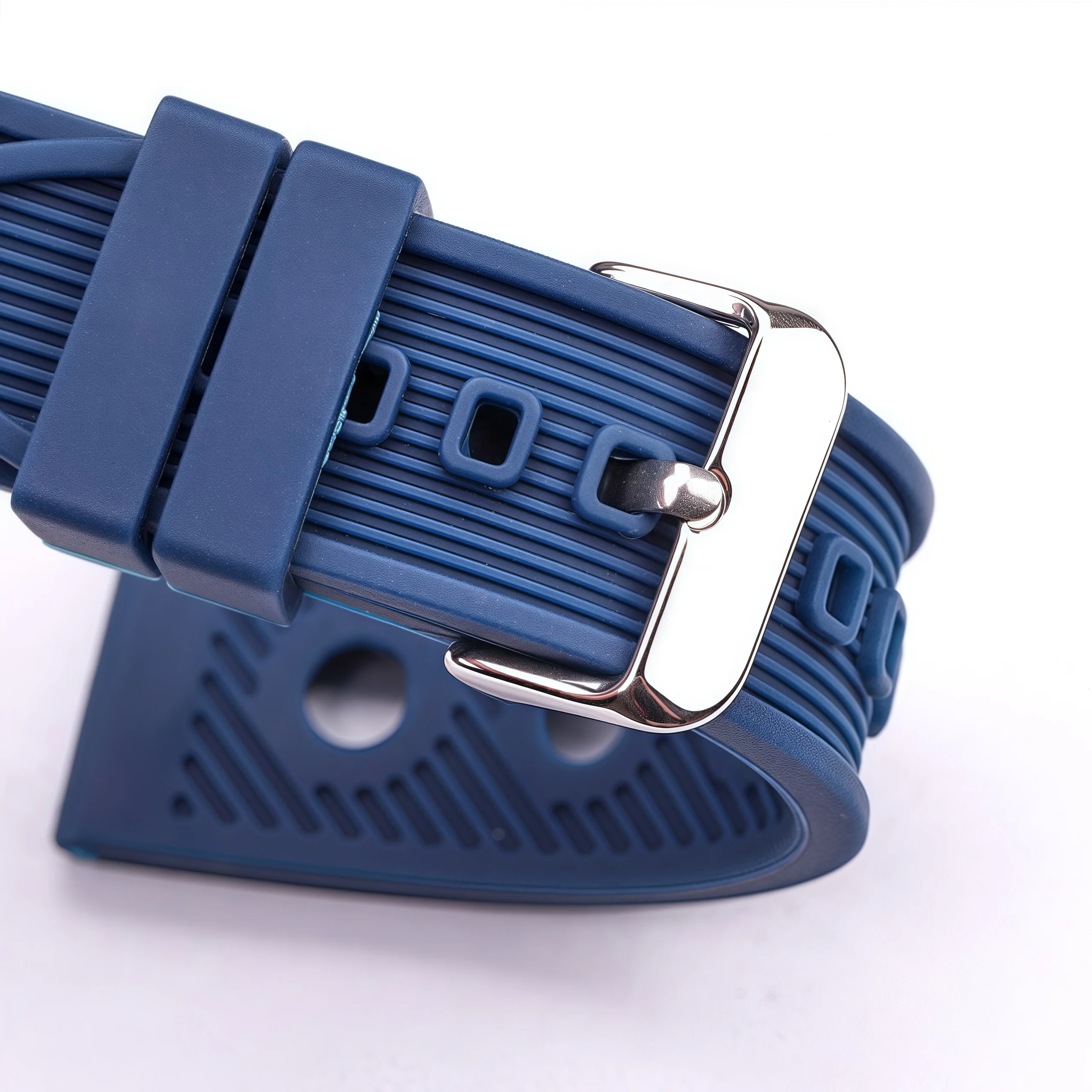 22mm Rubber Watchbands Men Women Waterproof Swimming Smart Watch Band Black Blue Soft Strap