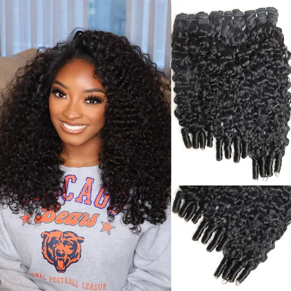 

Натуральные волосы Double Drawn Burmese Curly, 100% необработанные, 12A, вьетнамские, для наращивания, в пучках