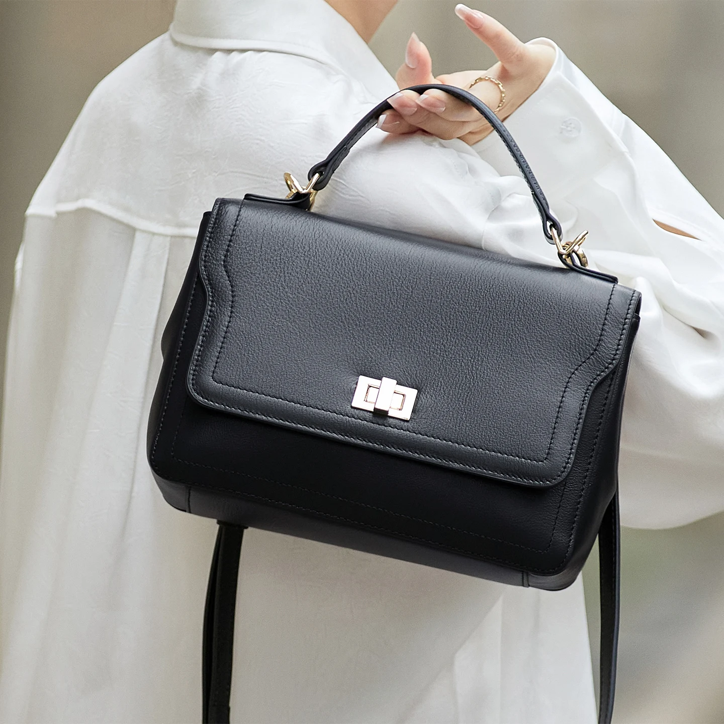ZOOLER 2026 New Women Leather Handbag First Cow Leather Women Shoulder Bag Girls Fashion Designed Handcrafted Skin Purses#hy701