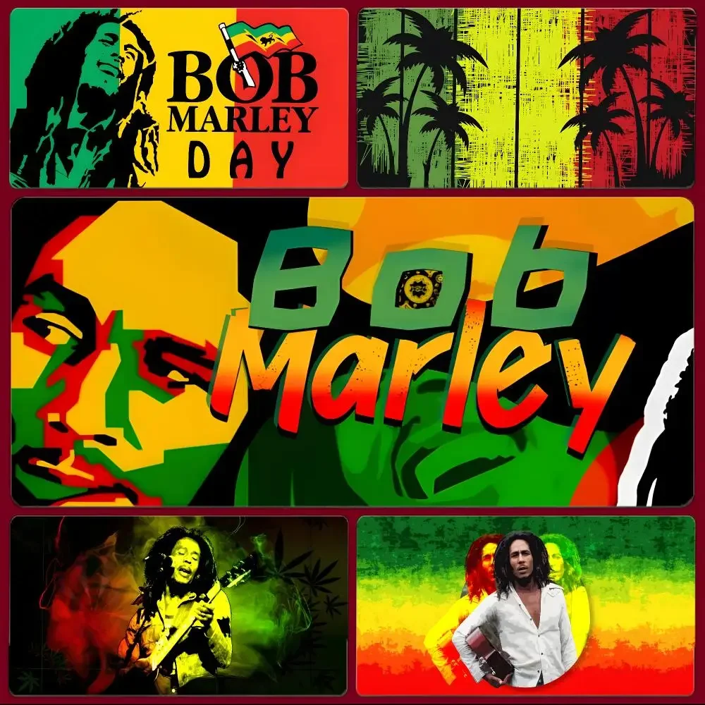 Artist Reggae Bob Marley Mouse Pad Large Gaming Mousepad with Stitched Edges Thickened Desk Mat PC
