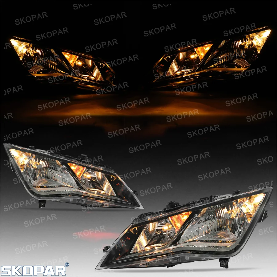 For Seat Leon 2013 2014 2015 2016 2017 2018 2019 2020 Car 5F1941005B 5F1941006B Front 8 Pin Halogen Headlamp Headlight Turn Lamp