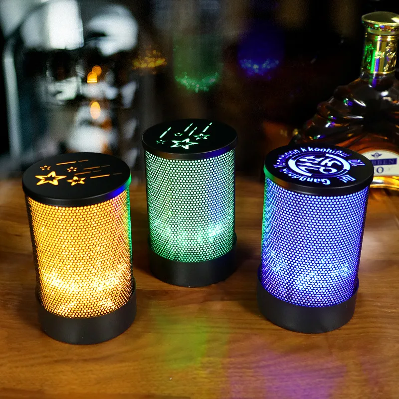 

LED bar charging desk lamp decoration creative atmosphere night light clear bar simple desktop grid honeycomb table lamp