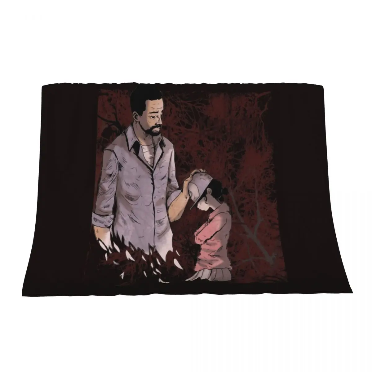 

Walking Dead Lee and Clementine Throw Blanket anime Plaid on the sofa Luxury Blankets