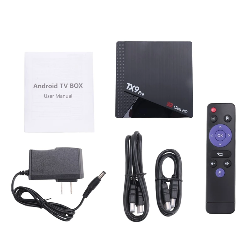 

TX9 Pro Android 10.0 Set Top Box 6K HD Dual Brand 2.4G 5.8G Wifi Media Player Aiiwinner H313 Smart TV Box US Plug