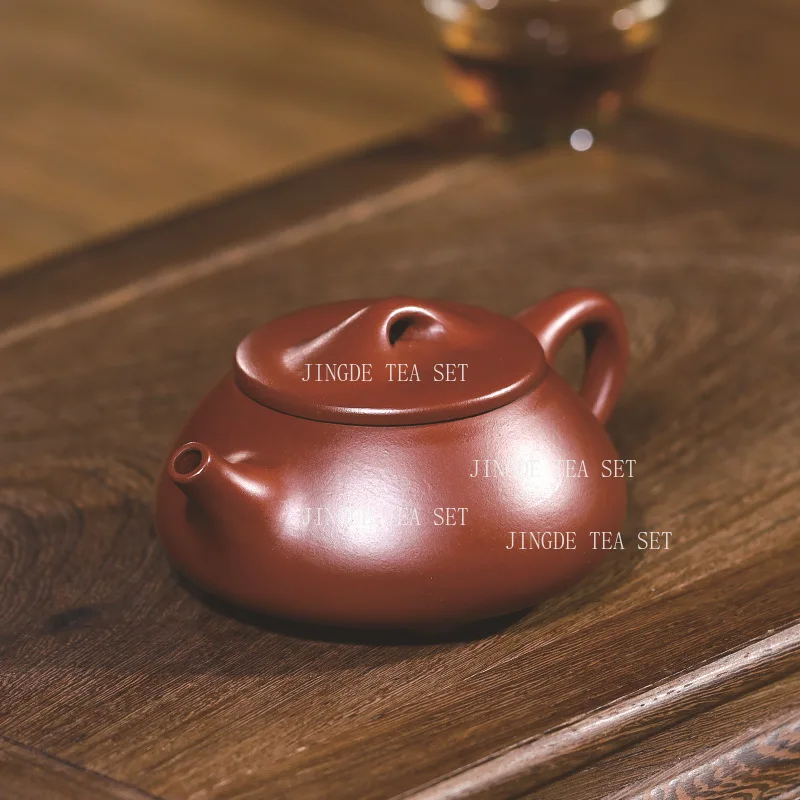 

200ml Yixing Purple Clay Teapot Raw Ore Big Red Robe Stone Ladle Small Capacity Household Tea Pot Tea Kettle Chinese Tea Set
