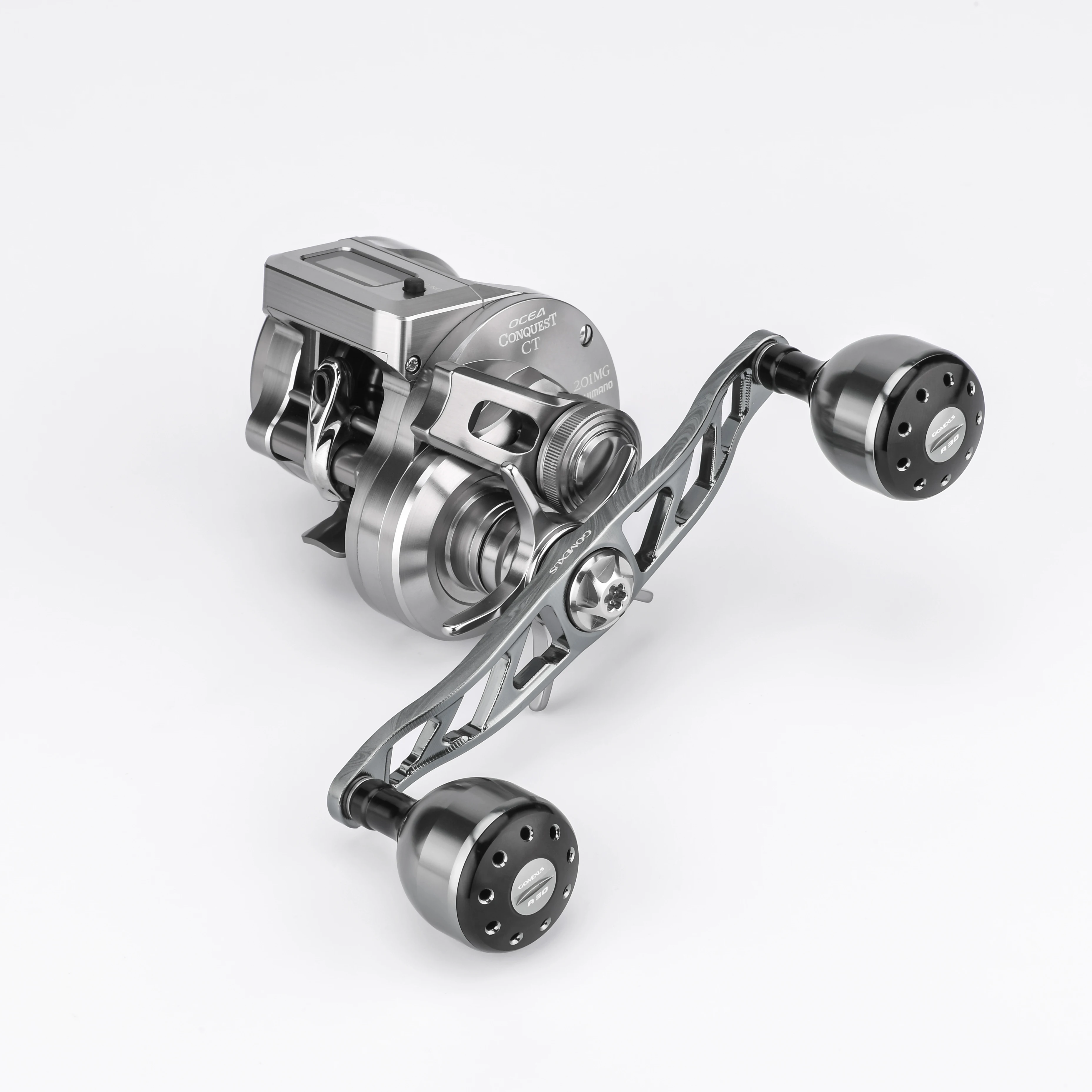 Gomexus Aluminium 120mm Griff mit Aluminium 30mm Knopf für Shimano Daiwa 8X5mm – Detail 5