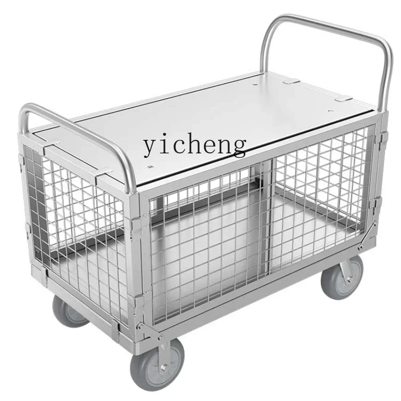 

fence folding trailer logistics supermarket transit push flatbed truck stall multi-purpose trolley