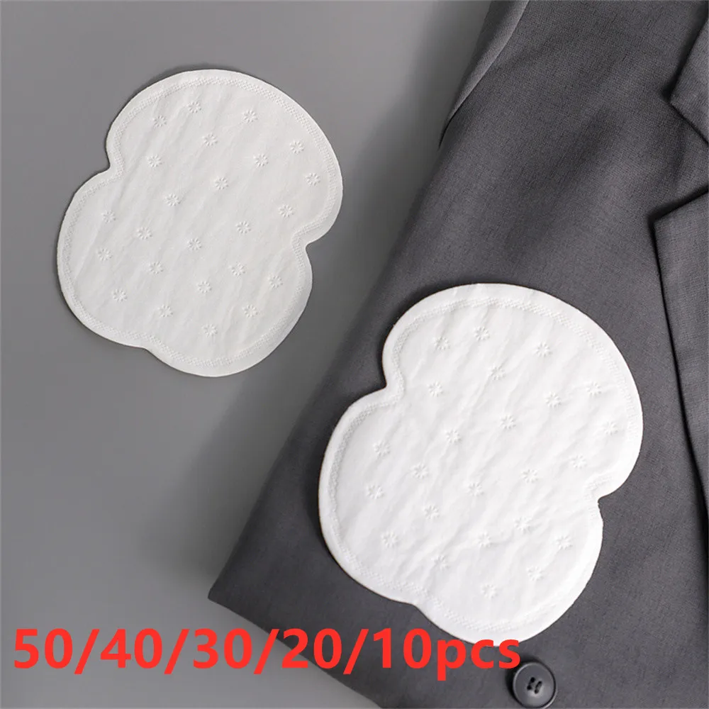 Ultra Thin Underarm Desodorantes Pads, Vestir Roupa Transpiração, Cuidado axila, Anti Absorvente de Suor, 10-50Pcs