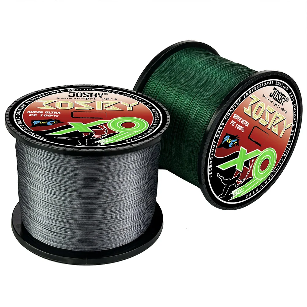 

JOSBY X9 Braided Fishing Line 300M 500M 1000M 22-90LB Strong PE Wire Multifilament Pecsa Japan Durable Sea Saltwater Tackle