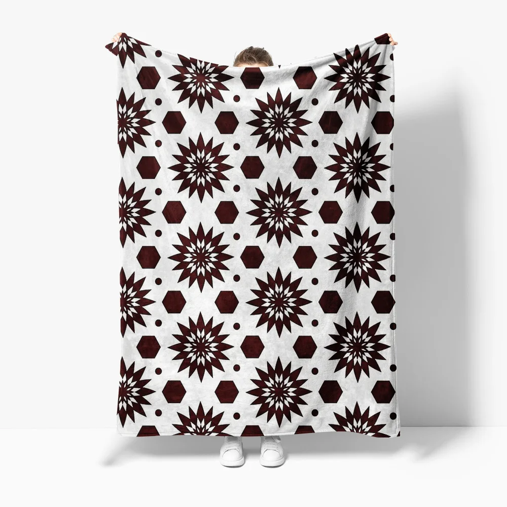 

Черное одеяло с геометрическим узором, мягкое уютное одеяло для дивана-кровати, декоративное прямоугольное одеяло для гостиной, спальни