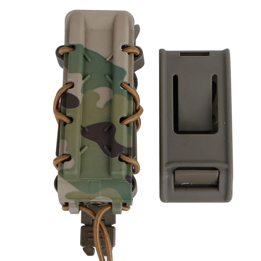 Casing pegangan Mag taktis ditingkatkan 9mm 45ACP kantong majalah sabuk Molle tas Mag portabel untuk perlengkapan berburu GL 17 43X M9 PX4 G2C USP