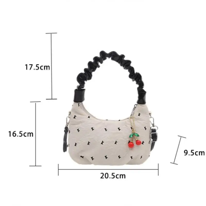 Женская сумка через плечо с милым бантом, модная девчачья повседневная сумка через плечо большой вместимости для поездок на работу