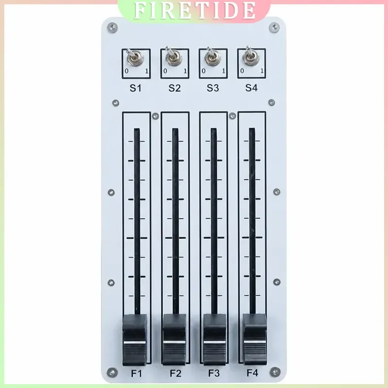 USB MIDI CC Controller 100mm Motorized Fader 4 Push Buttons 4 Toggle Switches for Music Production DAW Studio