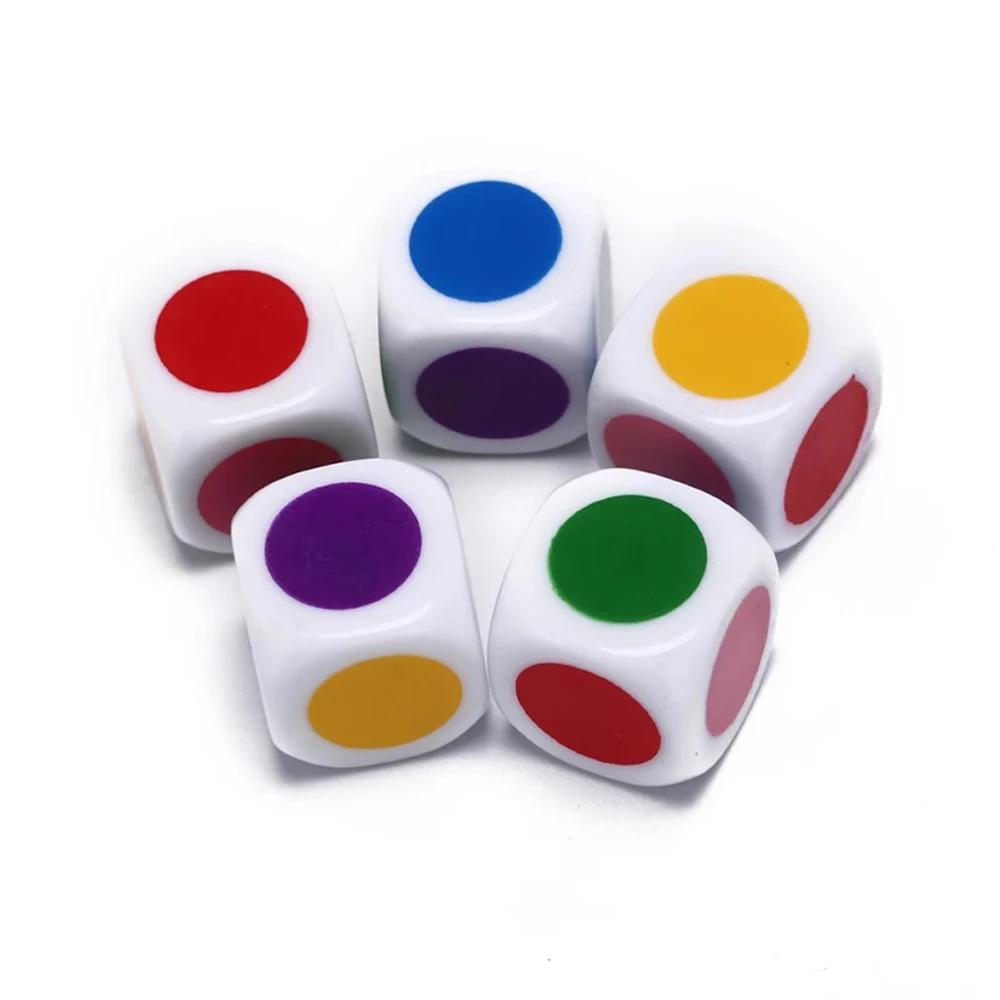 for Kids Educational Toys 5Pcs/Lot Table Games 16 mm Board Game Cube Dice White Color Six Sided Dices