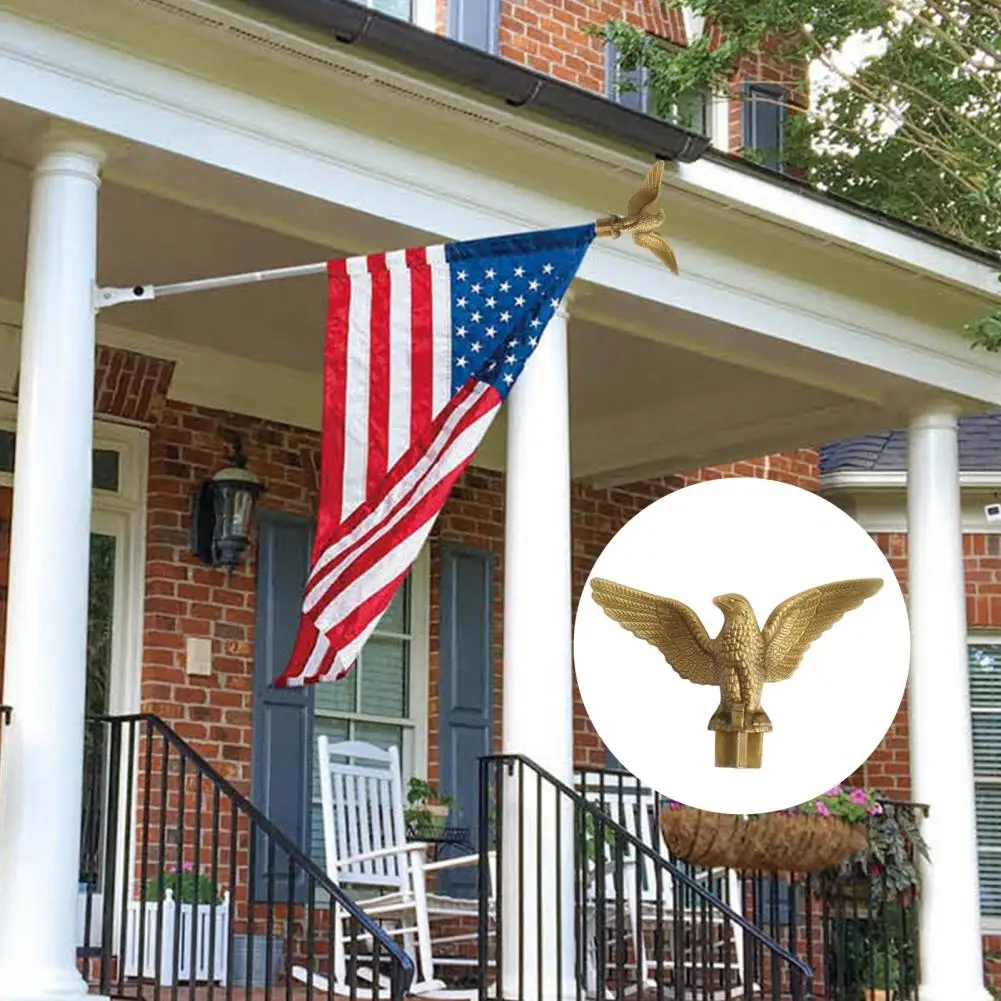 Great Eagle Flag Pole Topper Rich Detail Adding Atmosphere Polished Oblique Insertion Flag Pole Topper Ornament