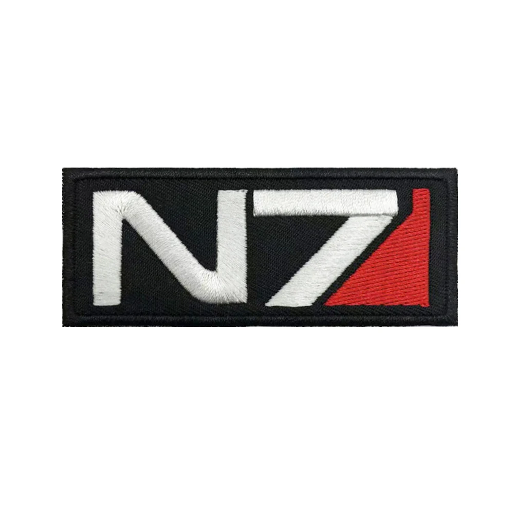 N7 Patches Armband Embroidered Patch Hook & Loop Iron On Embroidery Badge Military Stripe