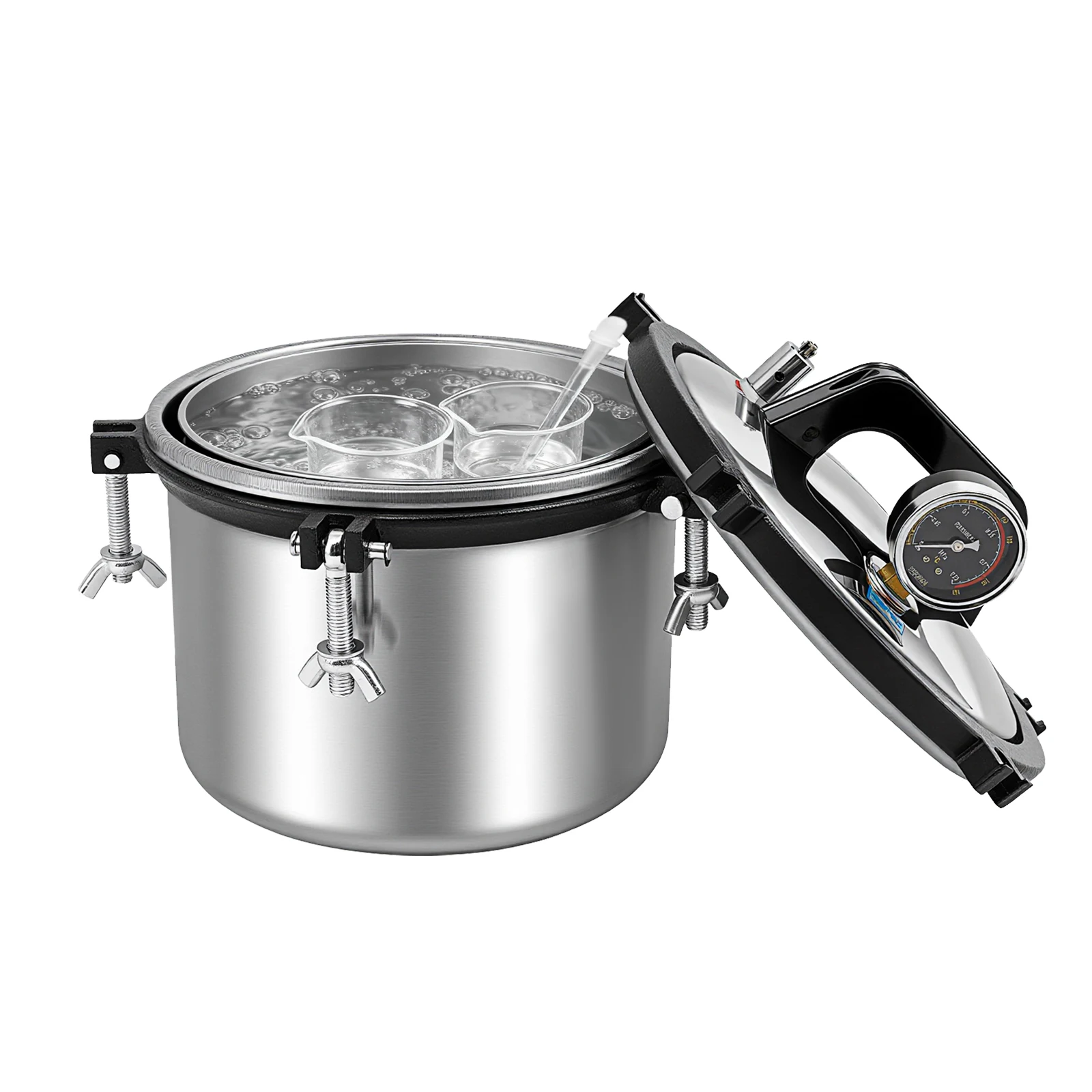 

1.2 кВт 110 В 264.2 ℉ Пароочиститель высокого давления из нержавеющей стали, портативный паровой автоклав для лабораторного оборудования