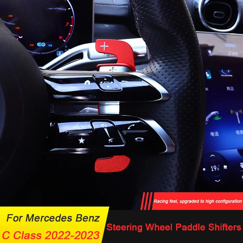 

For Mercedes Benz C Class W206 2022 2023 2024 2025 Car Steering Wheel Shift Paddle Shifter Extension Trim Auto Accessories