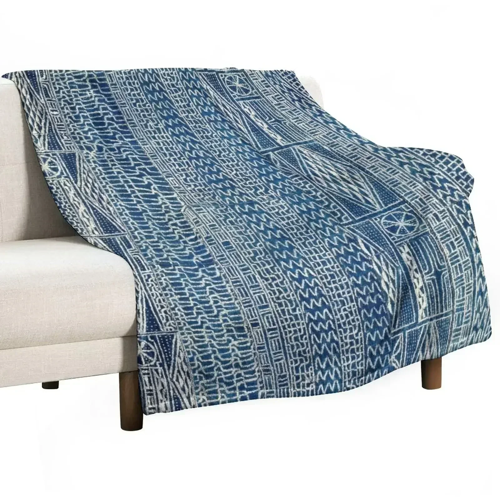 Ndop Cameroon West African Textile Print Throw Blanket Single Summer Blankets