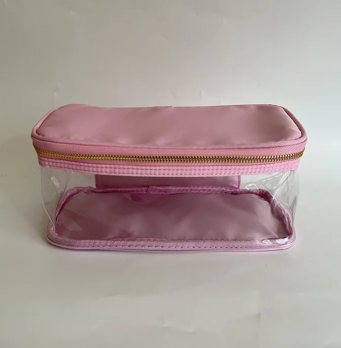 New Waterproof Nylon Durable Toiletry Bag Cosmetic Bag Solid Color Female Makeup Bag Travel Toiletry Beauty Makeup Bag Organizer