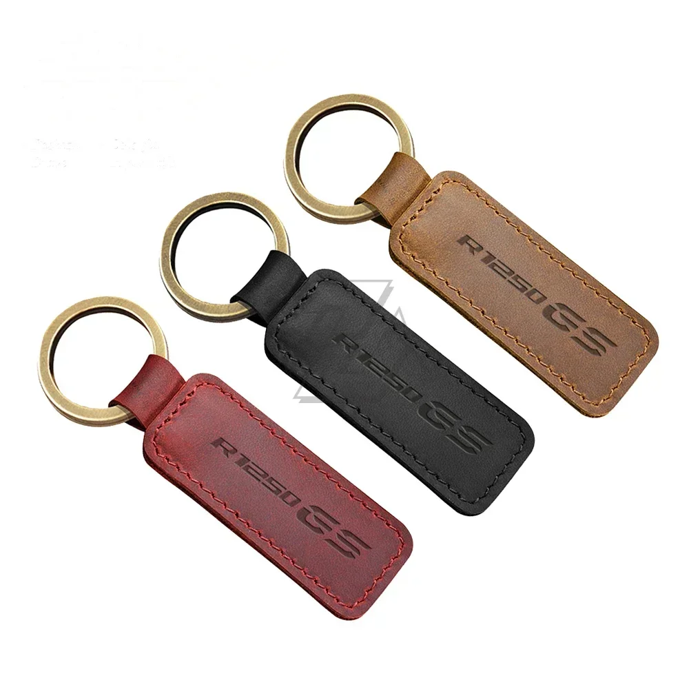 

For BMW R1250GS R1250 ADV Rally Models Motorcycle Keychain Cowhide Key Ring