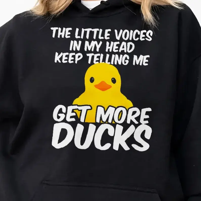 

Funny Unisex Sweatshirt Long Sleeves Casual Hoodies Stylish Pullover Daily Wear Multiple Colors Versatile Get More Ducks