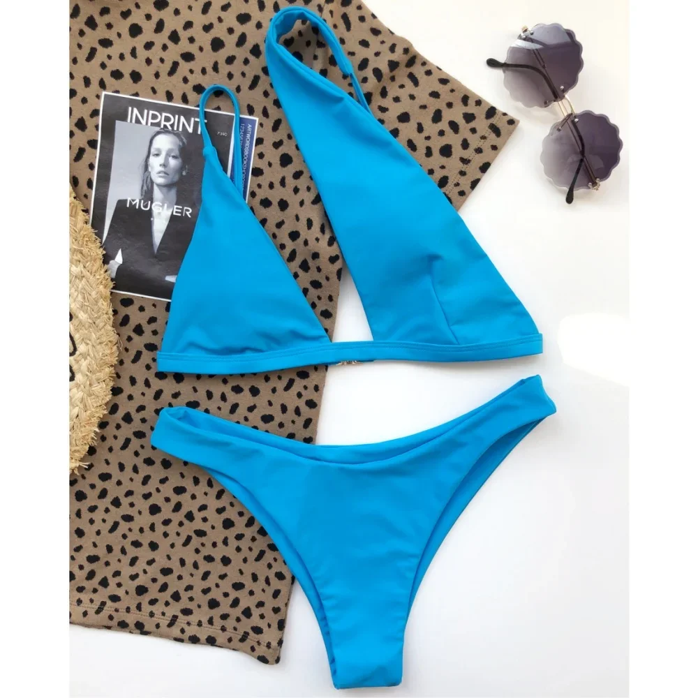 

Sexy One-shoulder Sling Bikini Irregular Swimsuit Y2K Micro Bikinis Sets Tanga Women Brazilian Bathing Suit Beach Outfit Biquini