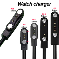 2 pins 4pins Smartwatch Dock Charger Adapter USB Charging Cable Cord for Smart Watch Power Charge Wire Accessories