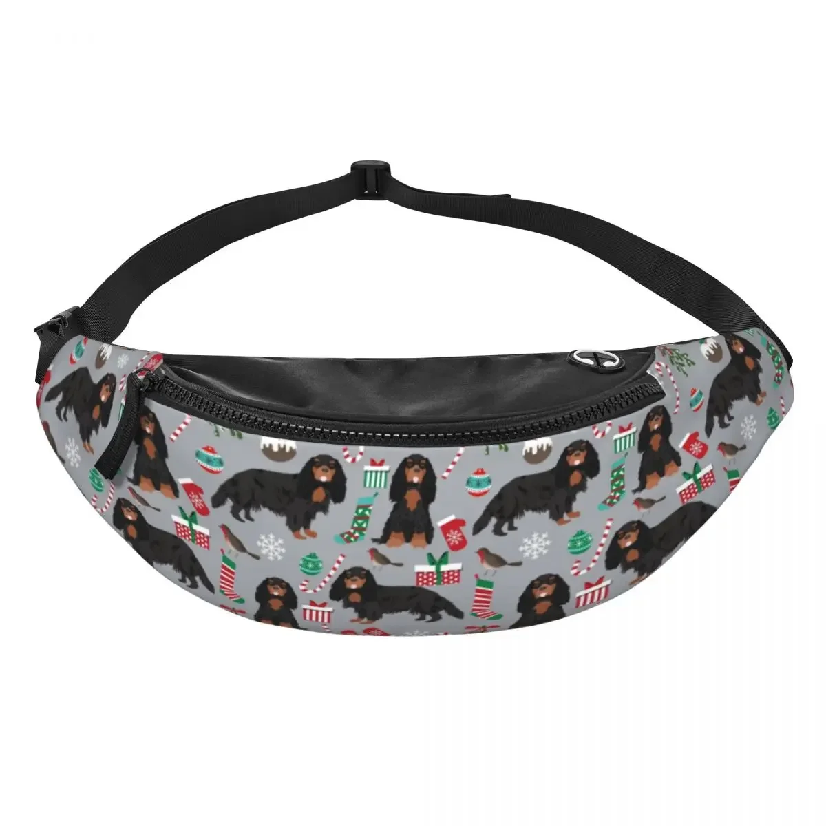 Cavalier King Spaniel Christmas Gifts Fanny Pack for Traveling Men Women Pet Dog Crossbody Waist Bag Phone Money Pouch